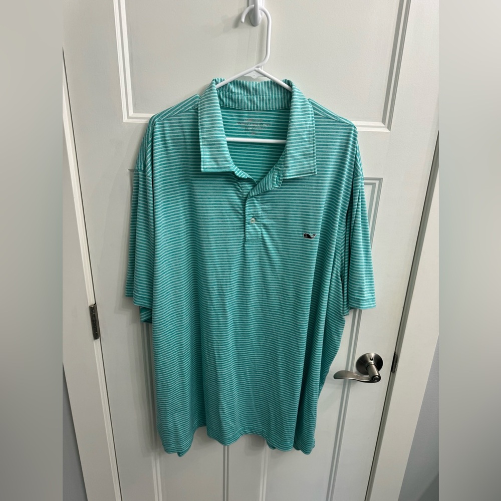 Teal Covered Vineyard Vines 3XB Polo